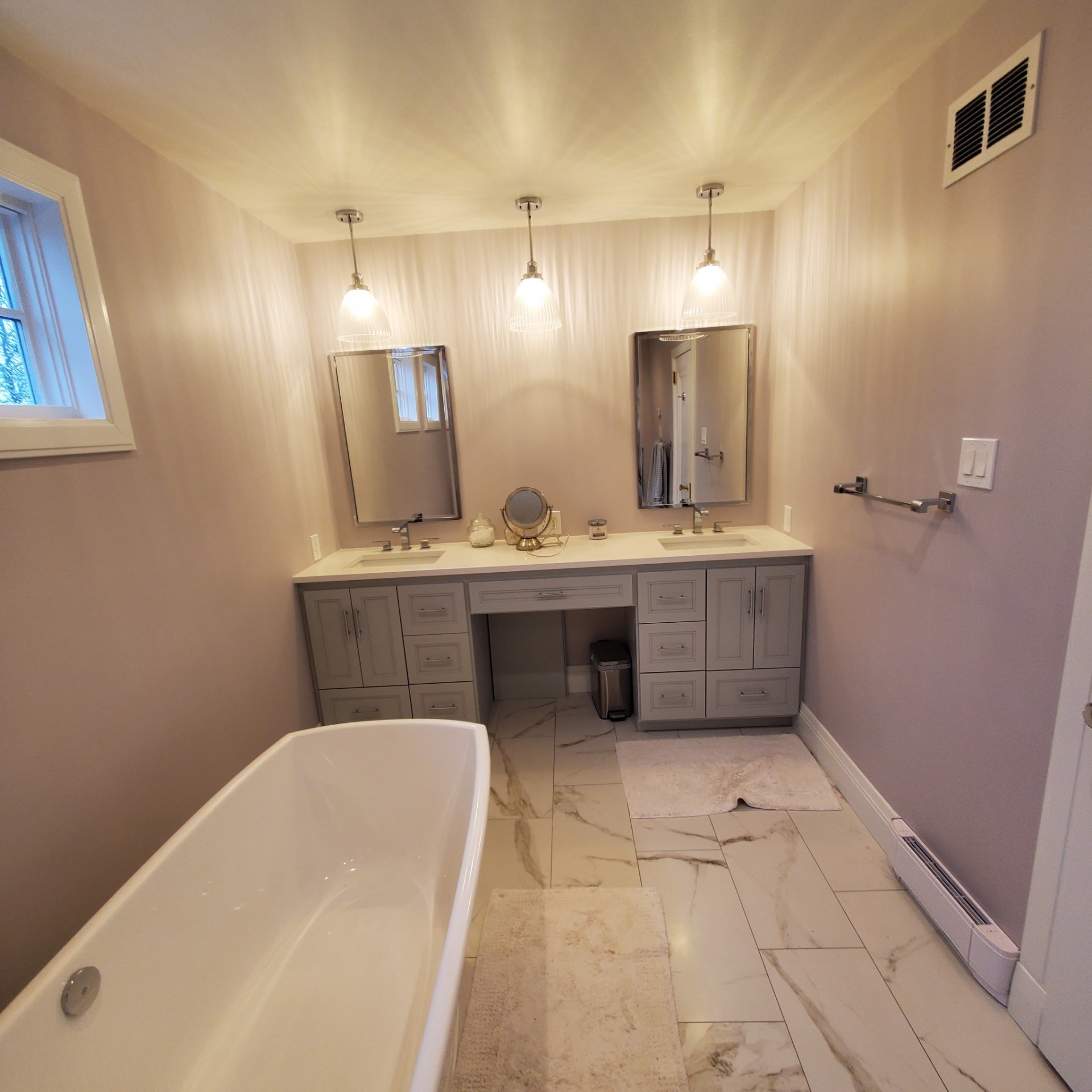 Double Vanity Suite — Bathroom remodel in Upper St. Clair, PA by Trademark Design